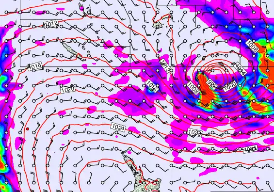 New Zealand to Fiji forecast chart for Wednesday, May 20th, 2026 at 6:00 AM