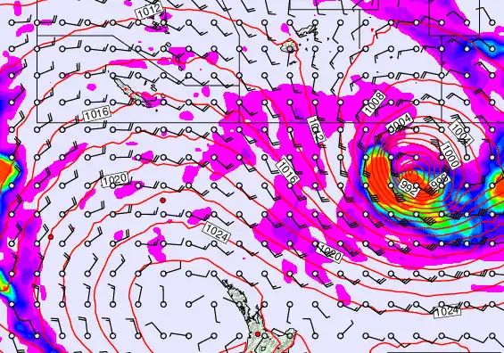 New Zealand to Fiji forecast chart for Wednesday, May 20th, 2026 at 6:00 PM