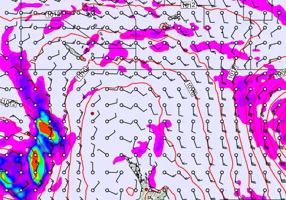 New Zealand to Fiji forecast chart for Friday, May 22nd, 2026 at 6:00 PM