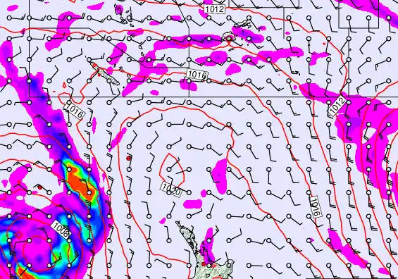 New Zealand to Fiji forecast chart for Saturday, May 23rd, 2026 at 12:00 AM