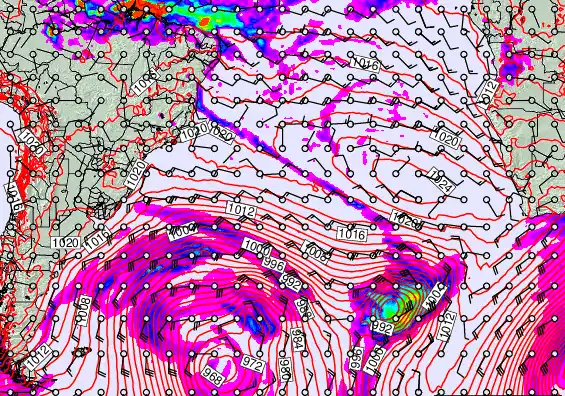 South Atlantic forecast chart for Wednesday, May 13th, 2026 at 12:00 PM