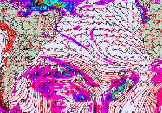 South Atlantic forecast chart for Wednesday, May 13th, 2026 at 6:00 PM