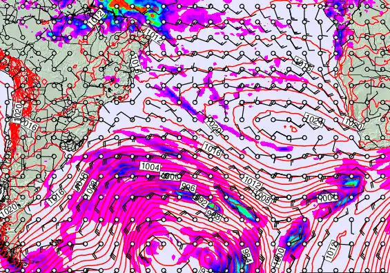 South Atlantic forecast chart for Thursday, May 14th, 2026 at 6:00 AM