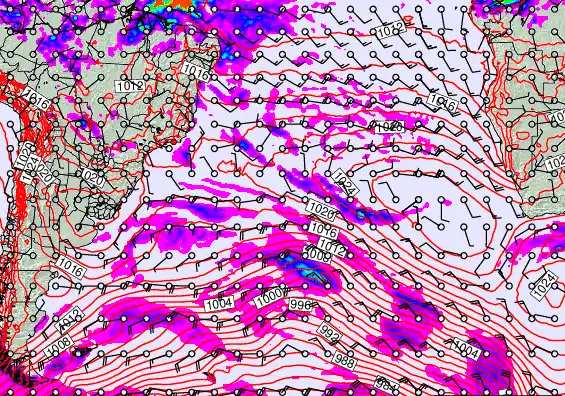 South Atlantic forecast chart for Friday, May 15th, 2026 at 6:00 AM