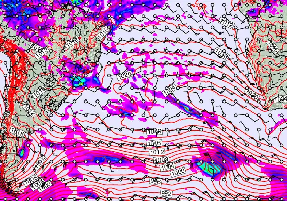 South Atlantic forecast chart for Saturday, May 16th, 2026 at 12:00 AM