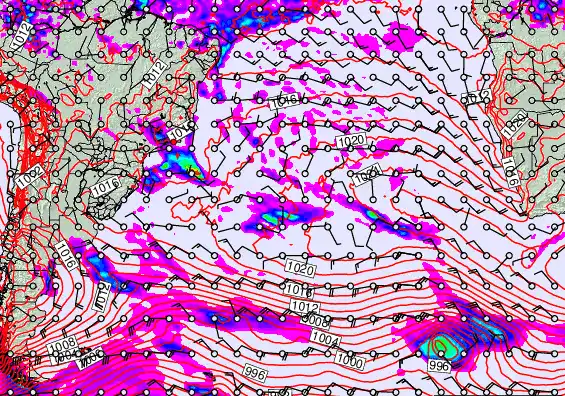 South Atlantic forecast chart for Saturday, May 16th, 2026 at 6:00 AM