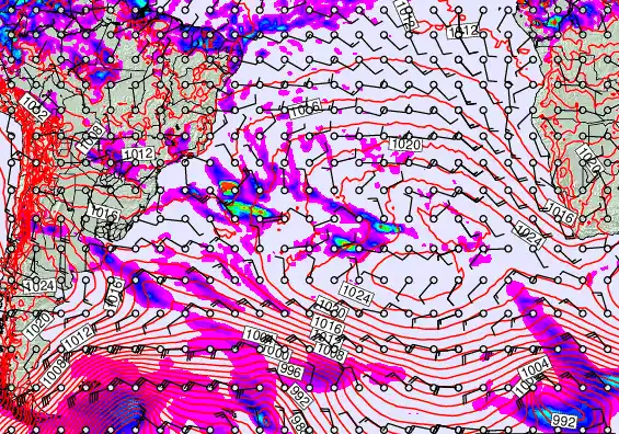 South Atlantic forecast chart for Saturday, May 16th, 2026 at 6:00 PM