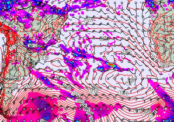 South Atlantic forecast chart for Sunday, May 17th, 2026 at 12:00 AM