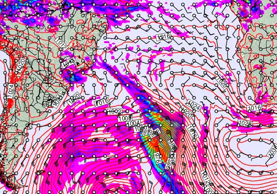 South Atlantic forecast chart for Tuesday, May 19th, 2026 at 6:00 AM