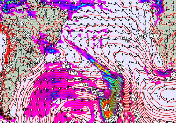 South Atlantic forecast chart for Tuesday, May 19th, 2026 at 12:00 PM