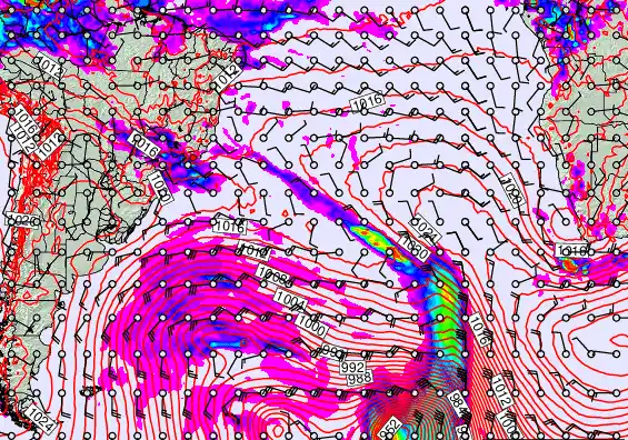 South Atlantic forecast chart for Tuesday, May 19th, 2026 at 6:00 PM