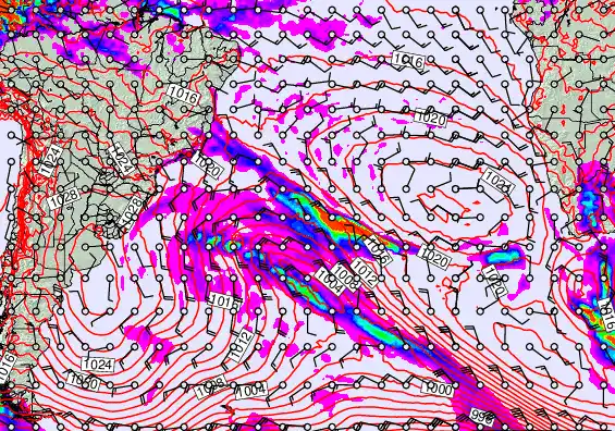 South Atlantic forecast chart for Thursday, May 21st, 2026 at 12:00 PM
