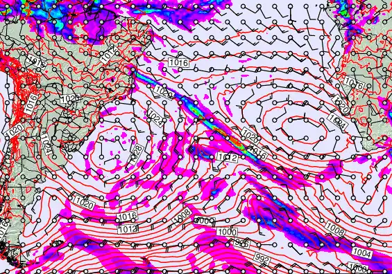 South Atlantic forecast chart for Friday, May 22nd, 2026 at 6:00 PM