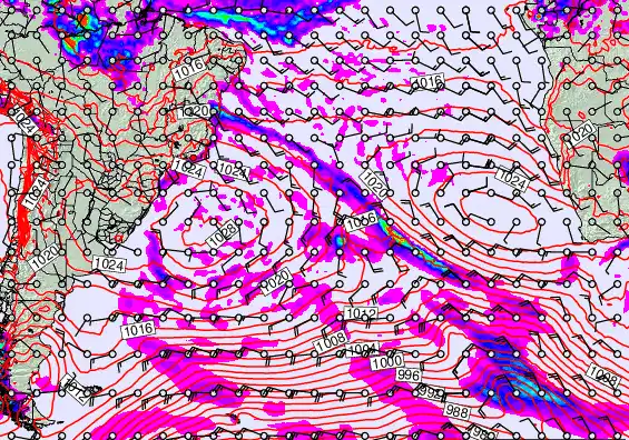 South Atlantic forecast chart for Saturday, May 23rd, 2026 at 6:00 AM
