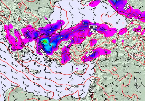 Turkey forecast chart for Thursday, May 14th, 2026 at 12:00 PM