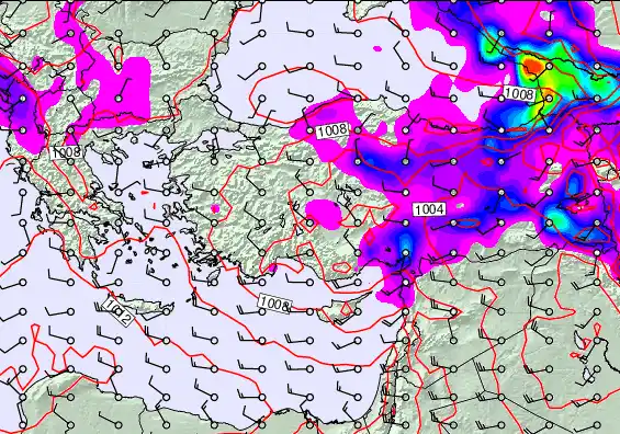 Turkey forecast chart for Friday, May 15th, 2026 at 12:00 PM