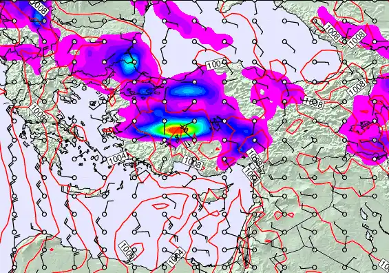 Turkey forecast chart for Sunday, May 17th, 2026 at 6:00 PM