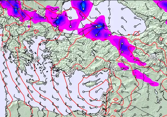 Turkey forecast chart for Monday, May 18th, 2026 at 6:00 AM