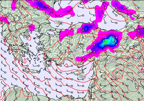 Turkey forecast chart for Monday, May 18th, 2026 at 6:00 PM