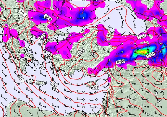 Turkey forecast chart for Tuesday, May 19th, 2026 at 12:00 PM