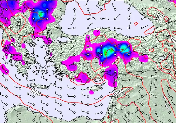 Turkey forecast chart for Friday, May 22nd, 2026 at 12:00 AM
