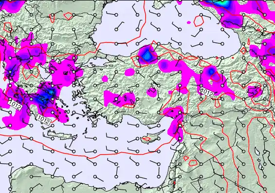 Turkey forecast chart for Saturday, May 23rd, 2026 at 12:00 AM