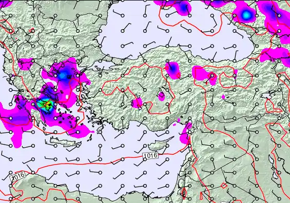 Turkey forecast chart for Saturday, May 23rd, 2026 at 6:00 AM
