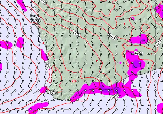 Perth forecast chart for Friday, May 15th, 2026 at 12:00 PM