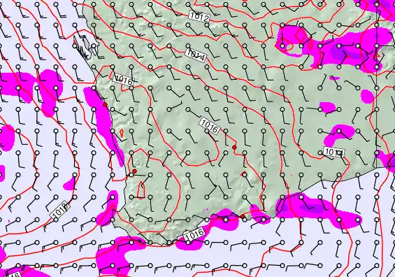 Perth forecast chart for Friday, May 15th, 2026 at 6:00 PM