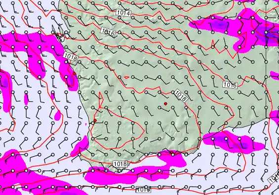 Perth forecast chart for Saturday, May 16th, 2026 at 12:00 AM