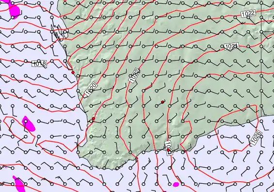 Perth forecast chart for Tuesday, May 19th, 2026 at 12:00 PM