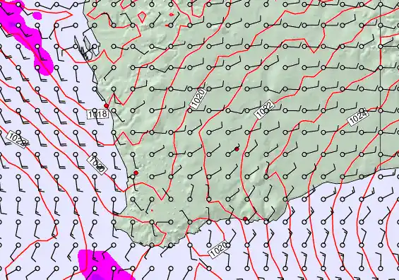 Perth forecast chart for Thursday, May 21st, 2026 at 12:00 PM
