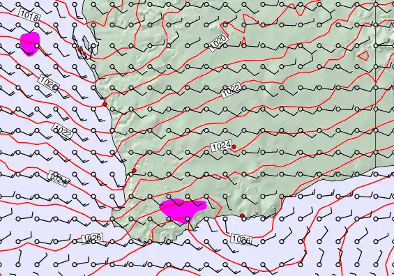 Perth forecast chart for Friday, May 22nd, 2026 at 12:00 PM