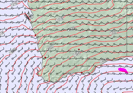 Perth forecast chart for Saturday, May 23rd, 2026 at 6:00 AM