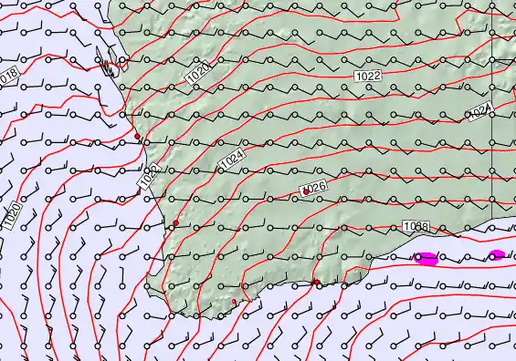 Perth forecast chart for Saturday, May 23rd, 2026 at 12:00 PM