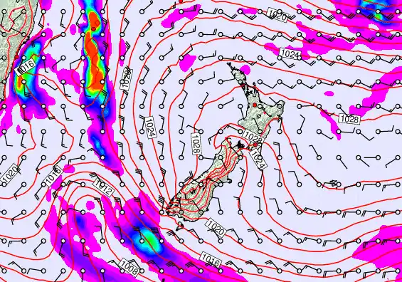 New Zealand forecast chart for Wednesday, May 20th, 2026 at 6:00 PM
