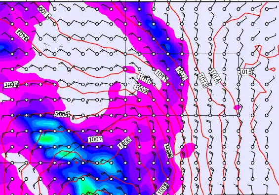 Pitcairn Island forecast chart for Sunday, May 17th, 2026 at 12:00 PM