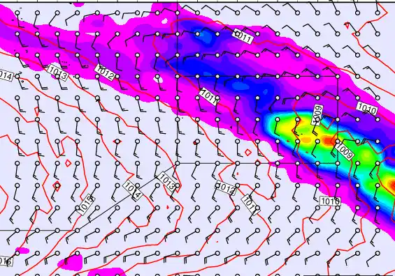 Pitcairn Island forecast chart for Tuesday, May 19th, 2026 at 12:00 AM