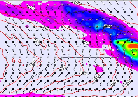Pitcairn Island forecast chart for Tuesday, May 19th, 2026 at 6:00 AM