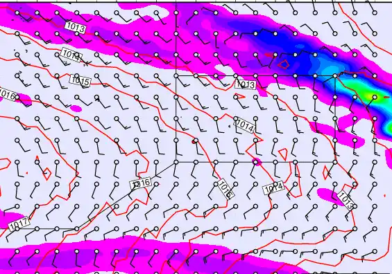 Pitcairn Island forecast chart for Tuesday, May 19th, 2026 at 12:00 PM
