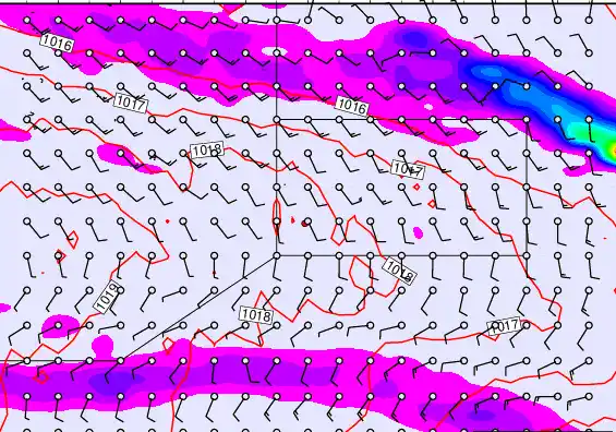 Pitcairn Island forecast chart for Tuesday, May 19th, 2026 at 6:00 PM