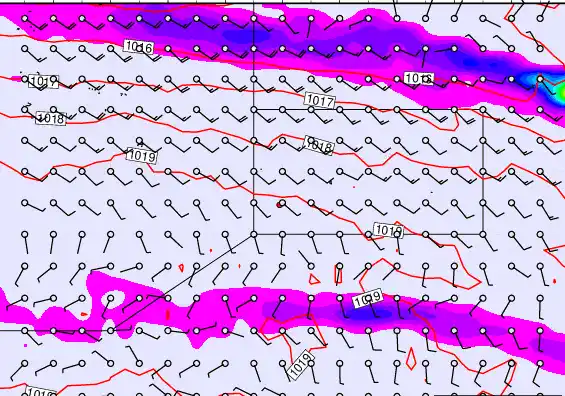 Pitcairn Island forecast chart for Wednesday, May 20th, 2026 at 6:00 AM