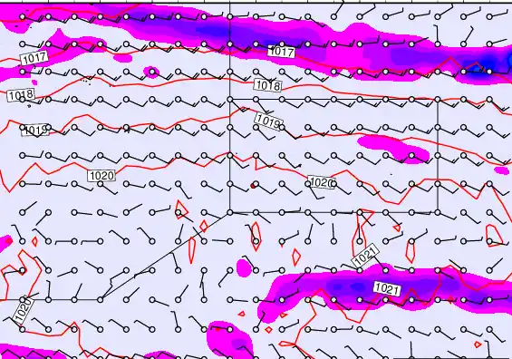 Pitcairn Island forecast chart for Wednesday, May 20th, 2026 at 6:00 PM