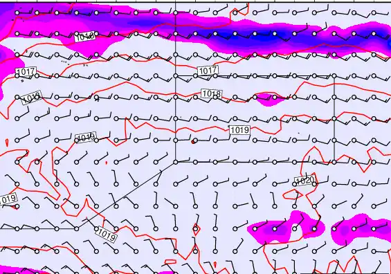 Pitcairn Island forecast chart for Thursday, May 21st, 2026 at 6:00 AM