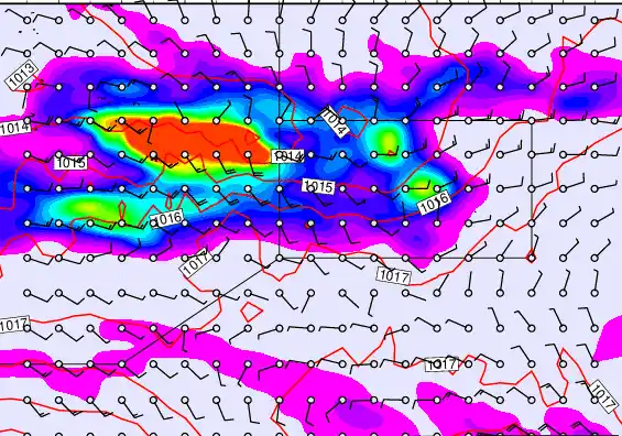 Pitcairn Island forecast chart for Friday, May 22nd, 2026 at 6:00 AM