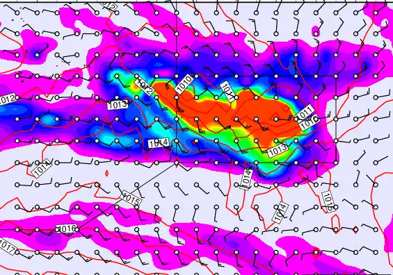 Pitcairn Island forecast chart for Friday, May 22nd, 2026 at 12:00 PM