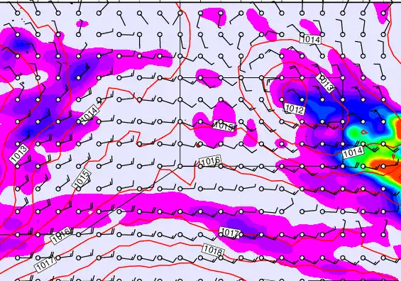Pitcairn Island forecast chart for Saturday, May 23rd, 2026 at 6:00 AM