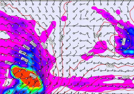 Pitcairn Island forecast chart for Sunday, May 24th, 2026 at 12:00 AM