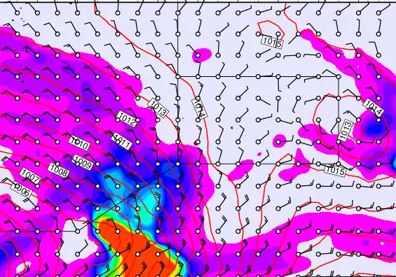Pitcairn Island forecast chart for Sunday, May 24th, 2026 at 6:00 AM