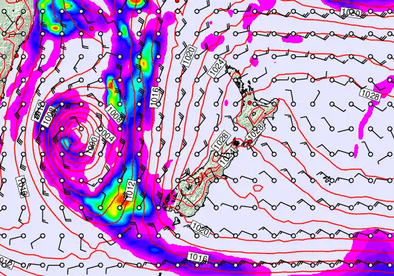 New Zealand forecast chart for Wednesday, May 20th, 2026 at 6:00 PM